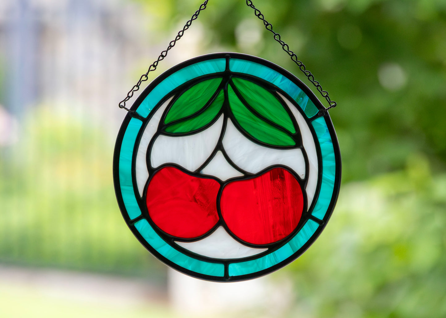 Cherry Circle • Stained Glass Pattern • Digital Download • HOBBY LICENSE