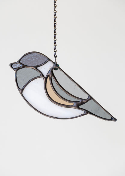 CHICKADEE • Stained Glass Art • Suncatcher