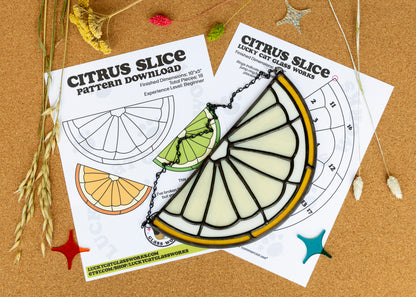 Citrus Slice • Stained Glass Pattern • Digital Download • HOBBY LICENSE