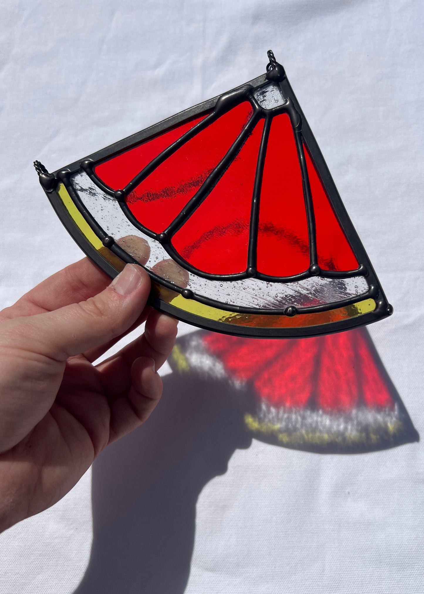 CITRUS WEDGE "POMELO" • Stained Glass Art • Suncatcher