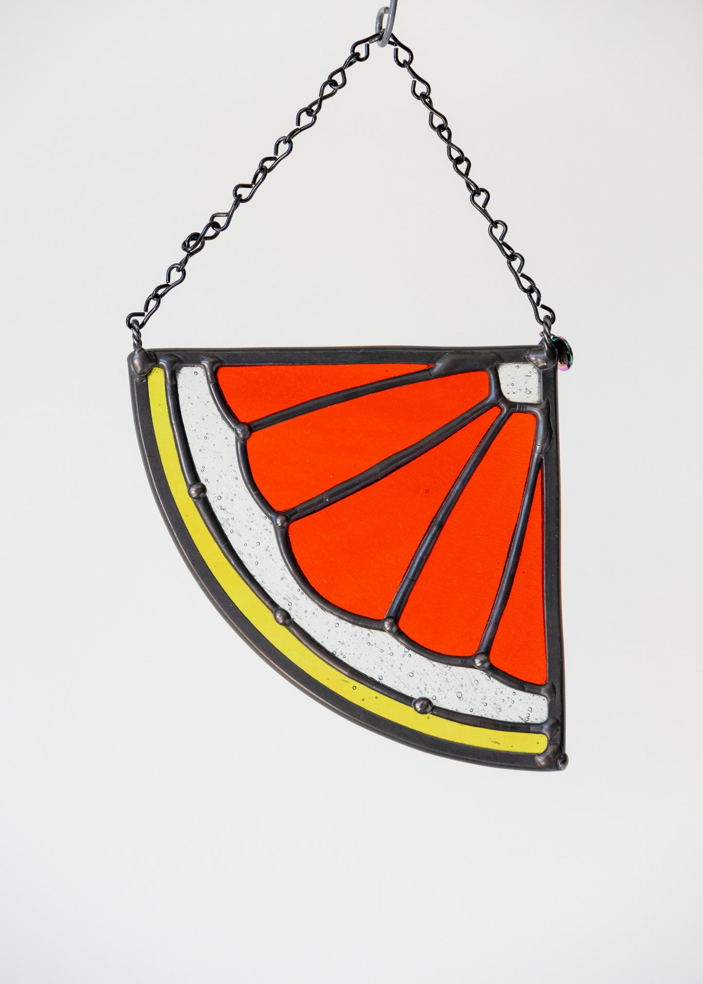 CITRUS WEDGE "POMELO" • Stained Glass Art • Suncatcher