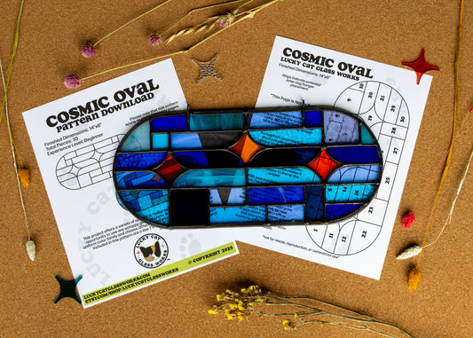 Cosmic Oval • Stained Glass Pattern • Digital Download • HOBBY LICENSE