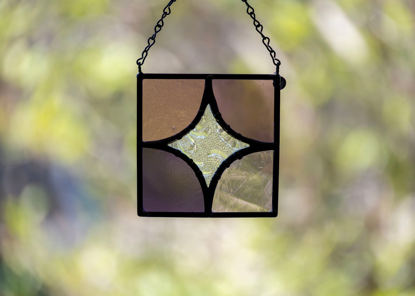 FIVE PIECE STAR "PURPLE MIX" • Stained Glass Art • Suncatcher