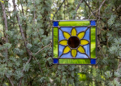Flower Square • Stained Glass Pattern • Digital Download • HOBBY LICENSE