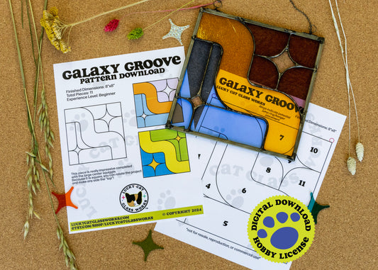 Galaxy Groove • Stained Glass Pattern • Digital Download • HOBBY LICENSE