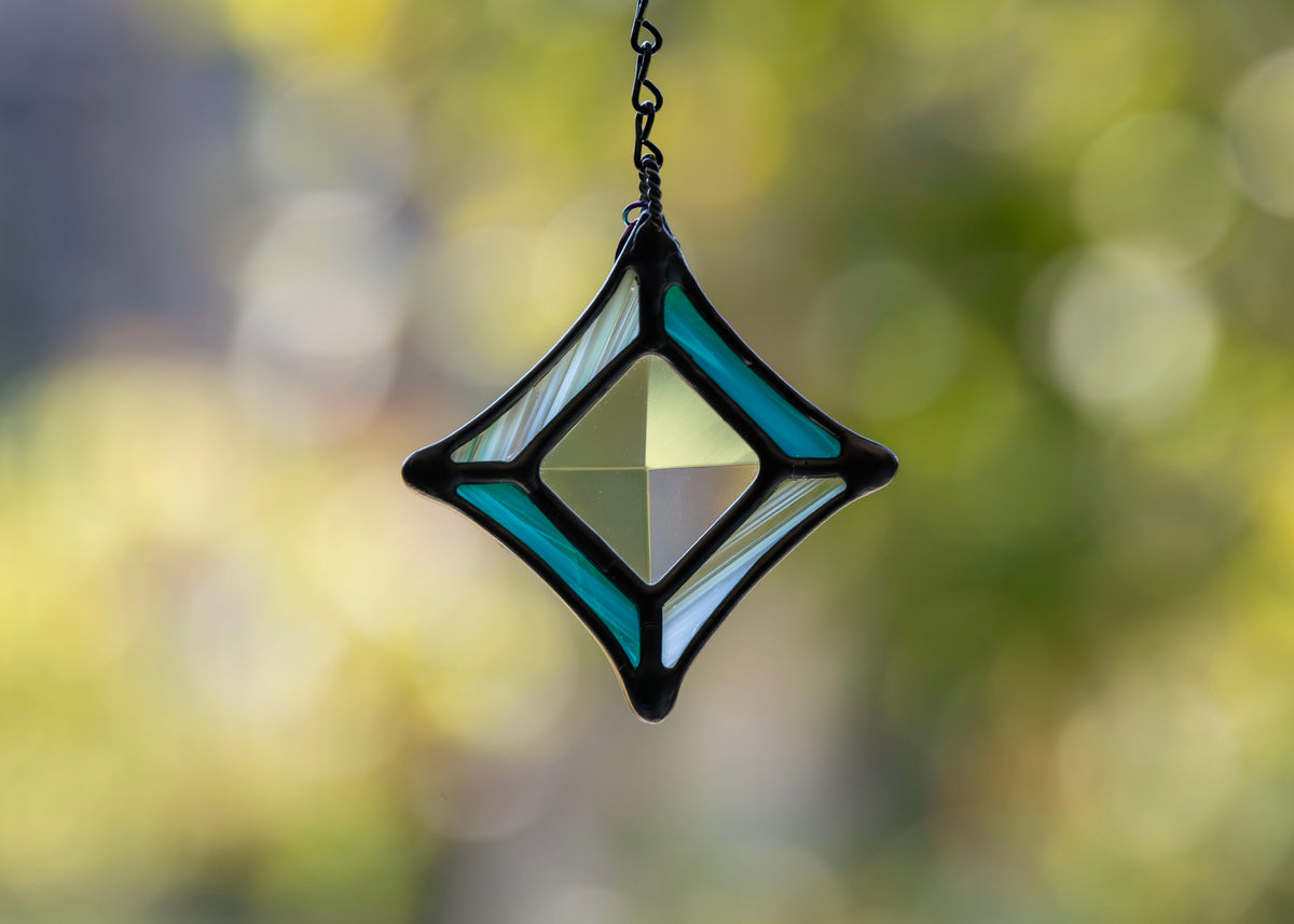 BEVEL STARS "CLEAR" • Stained Glass Art • Suncatcher
