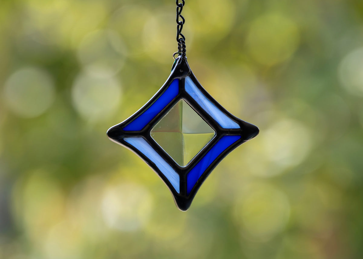 BEVEL STARS "CLEAR" • Stained Glass Art • Suncatcher