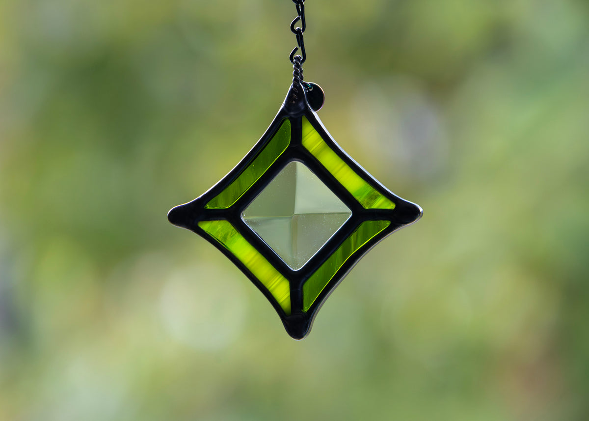 BEVEL STARS "CLEAR" • Stained Glass Art • Suncatcher