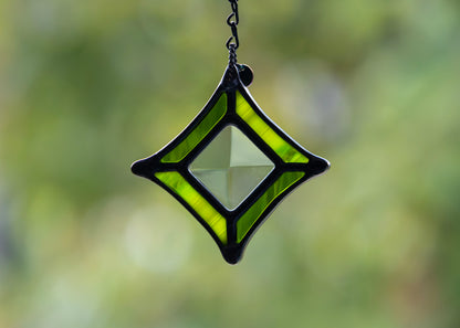 BEVEL STARS "CLEAR" • Stained Glass Art • Suncatcher