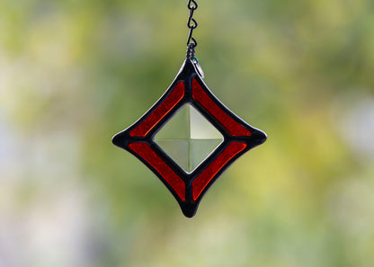 BEVEL STARS "CLEAR" • Stained Glass Art • Suncatcher