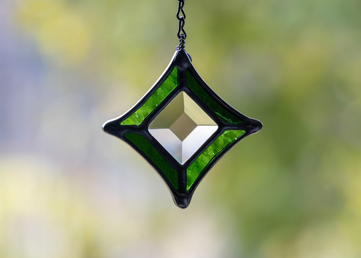 BEVEL STARS "SMOKE" • Stained Glass Art • Suncatcher