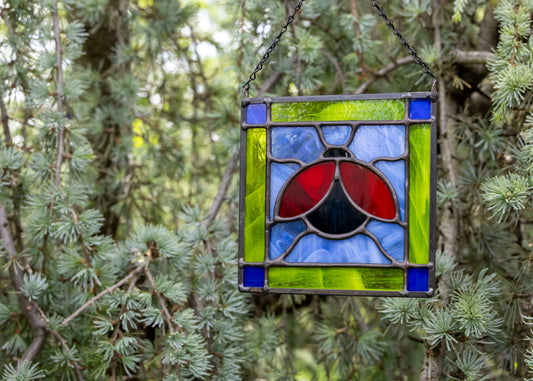 Ladybug Square • Stained Glass Pattern • Digital Download • HOBBY LICENSE