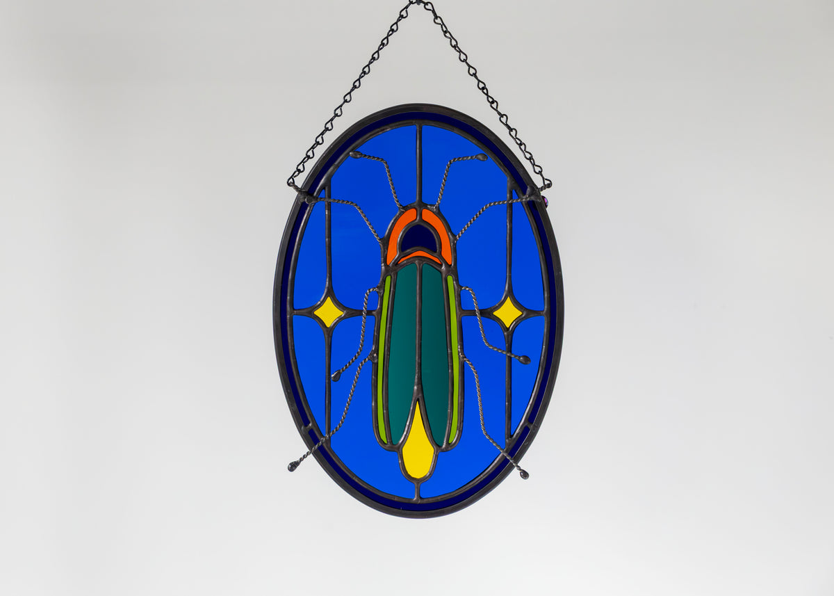 LIGHTNING BUG "DAWN" • Stained Glass Art • Window Hanging