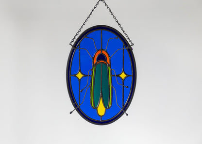 LIGHTNING BUG "DAWN" • Stained Glass Art • Window Hanging