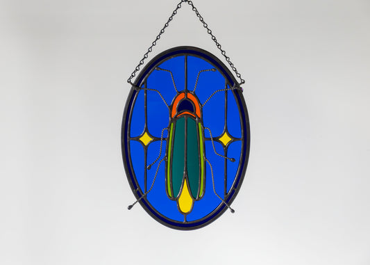 LIGHTNING BUG "DAWN" • Stained Glass Art • Window Hanging