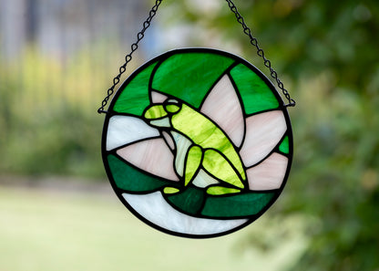 Lily Pad Frog • Stained Glass Pattern • Digital Download • HOBBY LICENSE