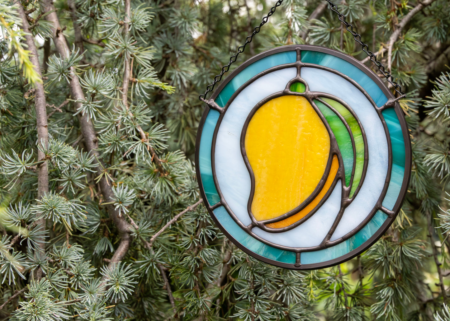 Mango Circle • Stained Glass Pattern • Digital Download • HOBBY LICENSE