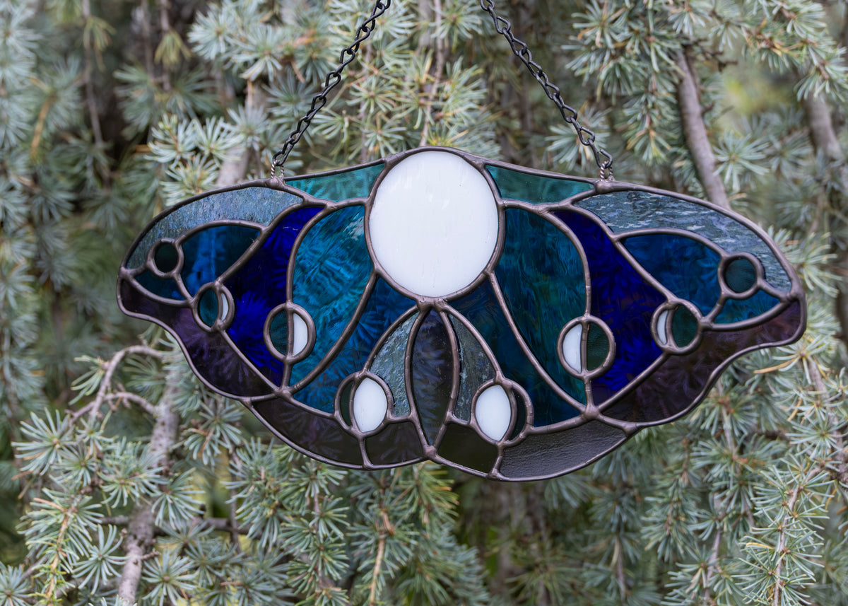 Moon Phase Moth • Stained Glass Pattern • Digital Download • HOBBY LICENSE