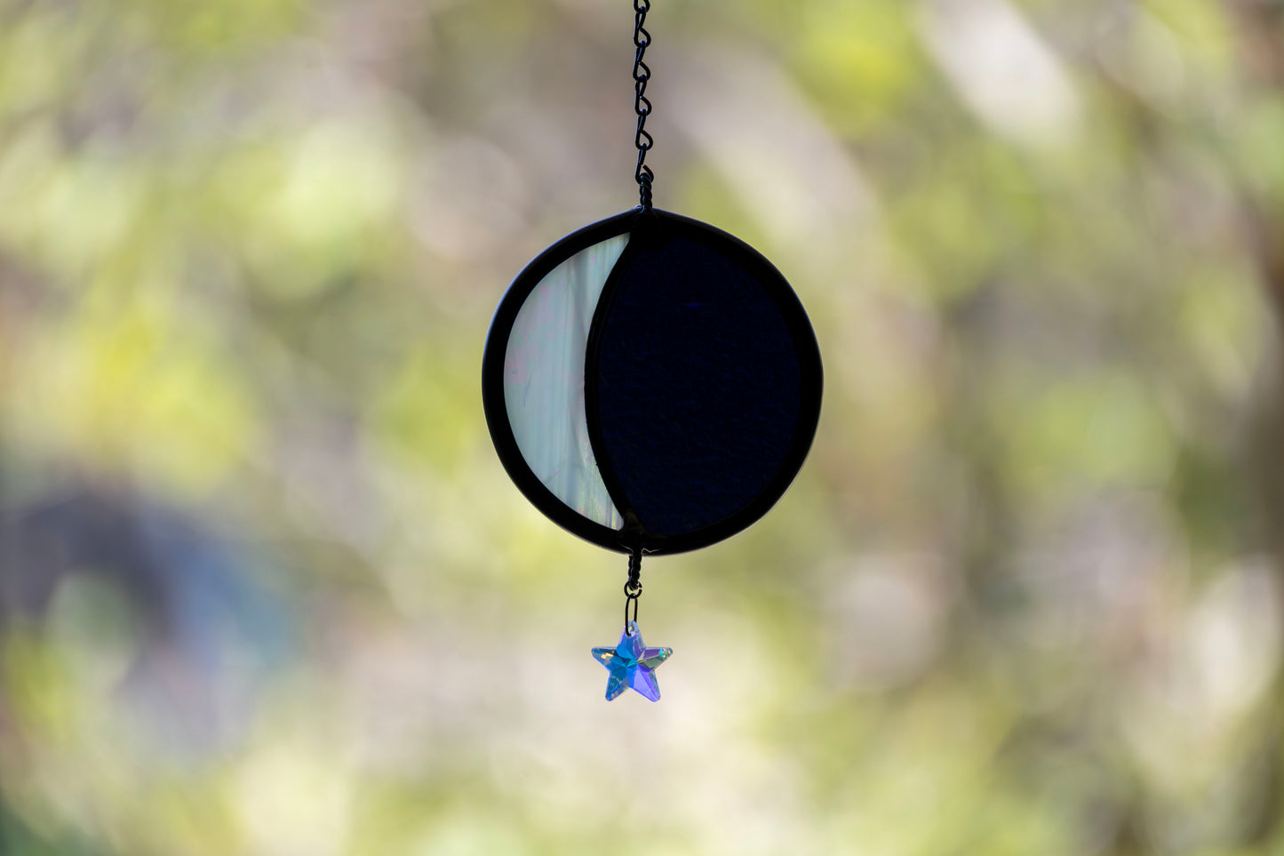 MOONBEAM SUNCATCHER • Stained Glass Art • Suncatcher