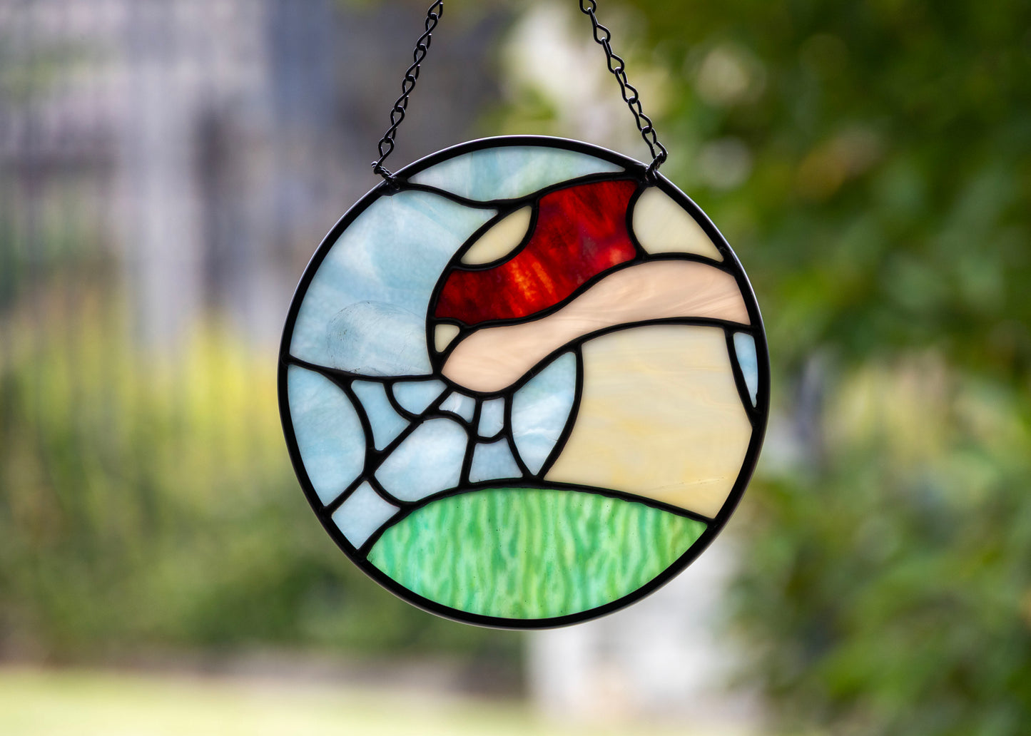 Mushroom with Web • Stained Glass Pattern • Digital Download • HOBBY LICENSE