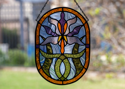 Nouveau Iris • Stained Glass Pattern • Digital Download • HOBBY LICENSE
