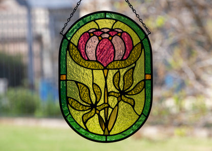 Nouveau Peony • Stained Glass Pattern • Digital Download • HOBBY LICENSE