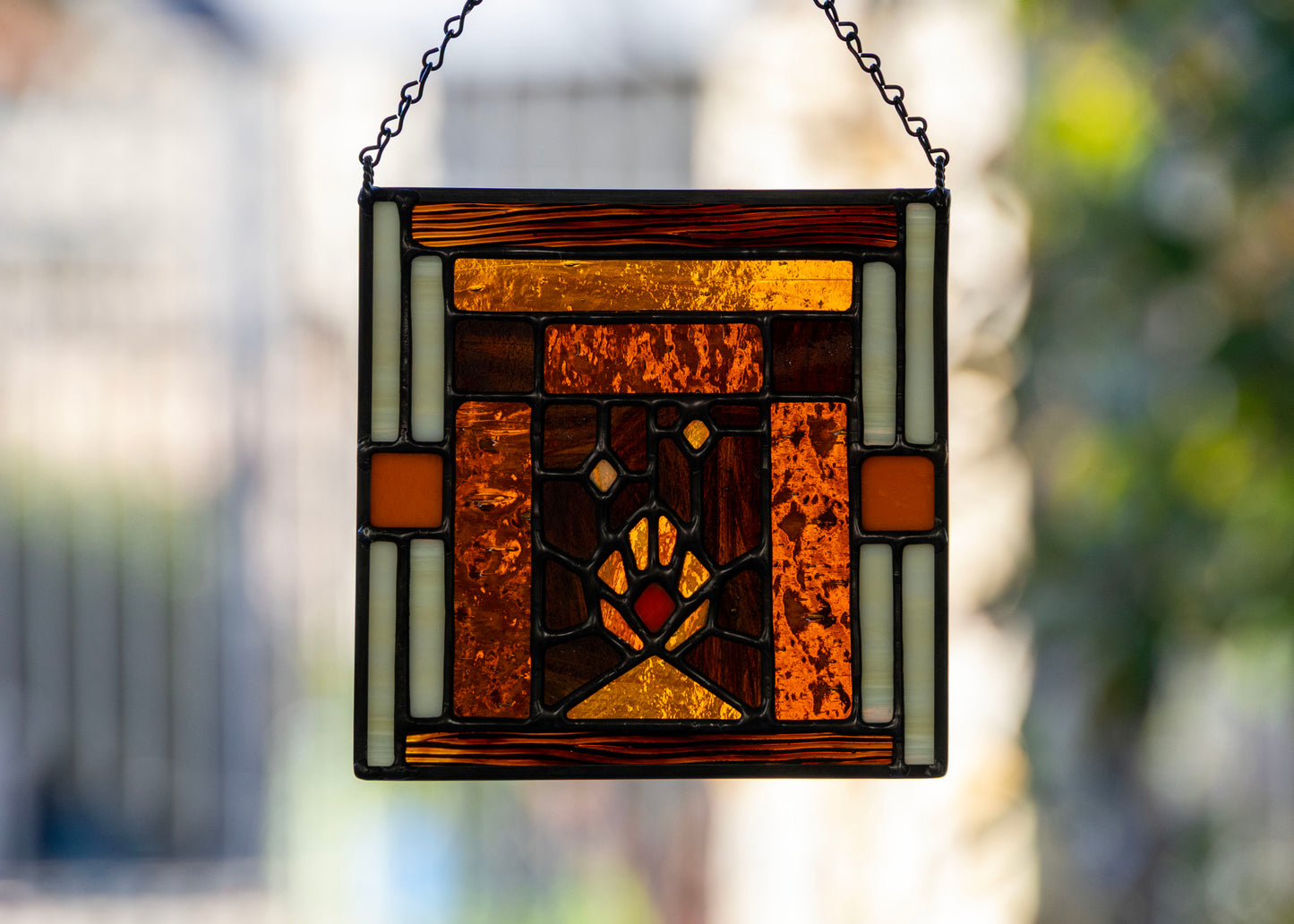 Patchwork Fireplace • Stained Glass Pattern • Digital Download • HOBBY LICENSE