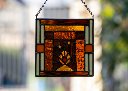 Patchwork Fireplace • Stained Glass Pattern • Digital Download • HOBBY LICENSE