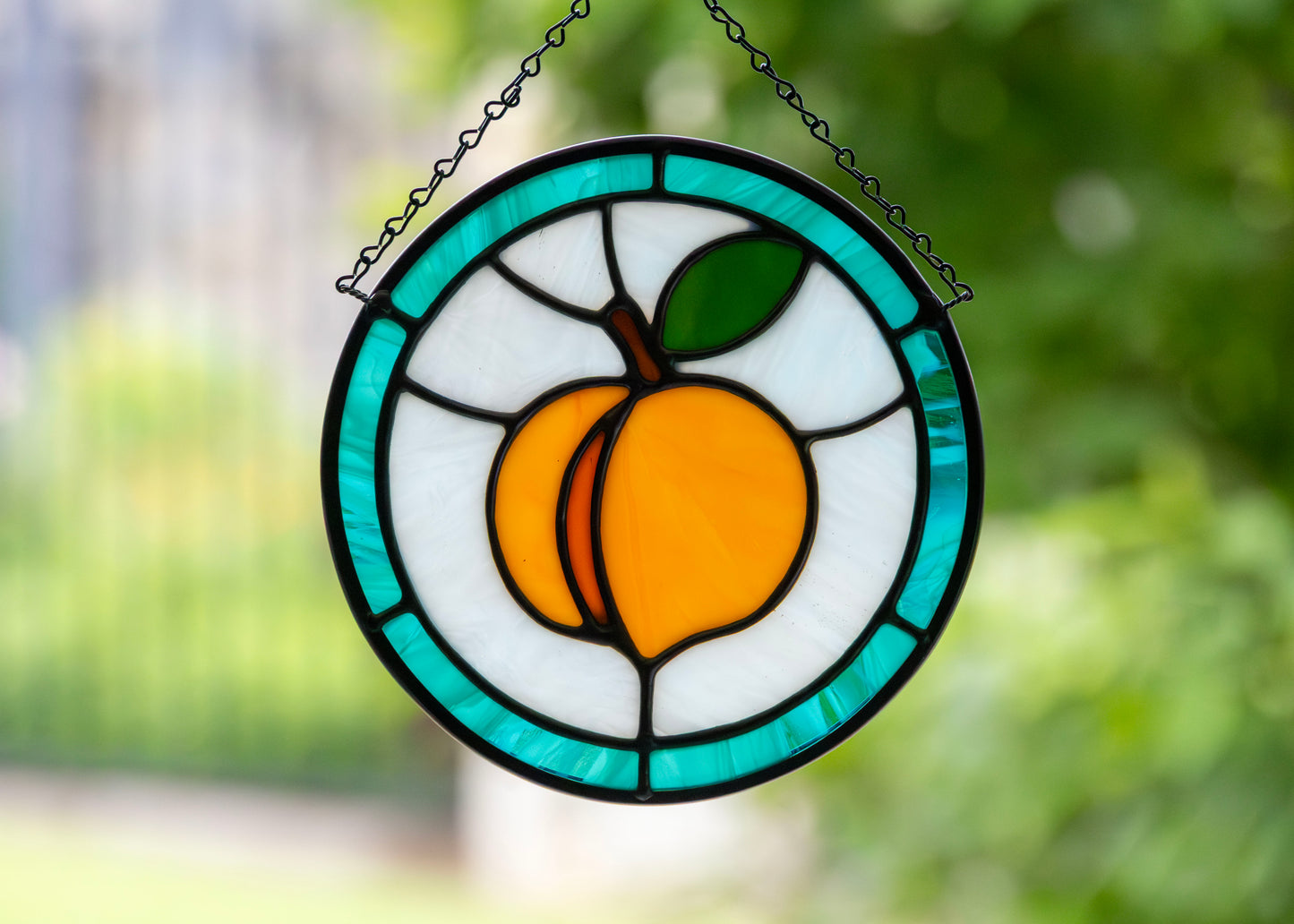 Peach Circle • Stained Glass Pattern • Digital Download • HOBBY LICENSE