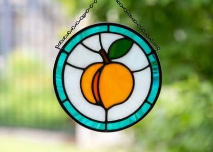 Peach Circle • Stained Glass Pattern • Digital Download • HOBBY LICENSE