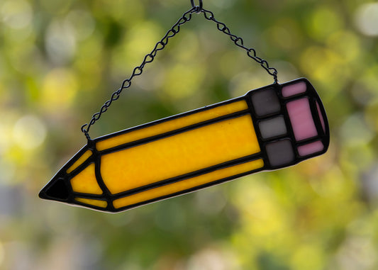 PENCIL SUNCATCHER • Stained Glass Art • Suncatcher