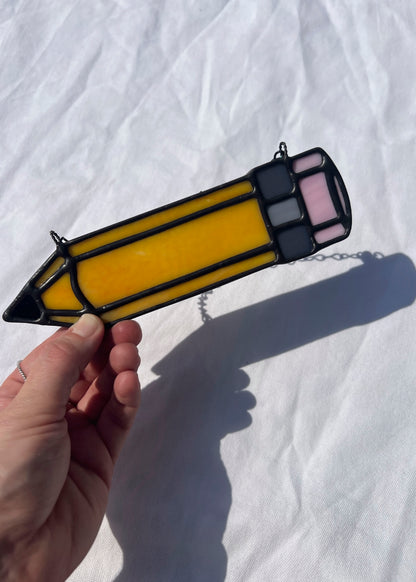 PENCIL SUNCATCHER • Stained Glass Art • Suncatcher