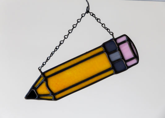 PENCIL SUNCATCHER • Stained Glass Art • Suncatcher