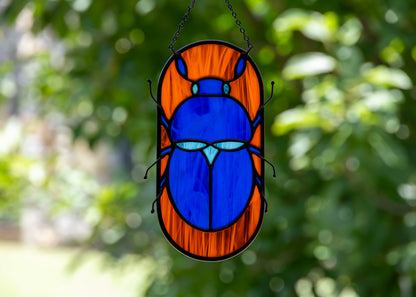 Scarab Beetle • Stained Glass Pattern • Digital Download • HOBBY LICENSE