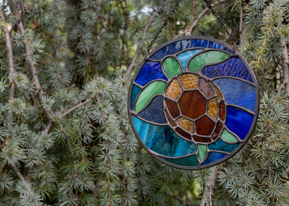 Sea Turtle • Stained Glass Pattern • Digital Download • HOBBY LICENSE