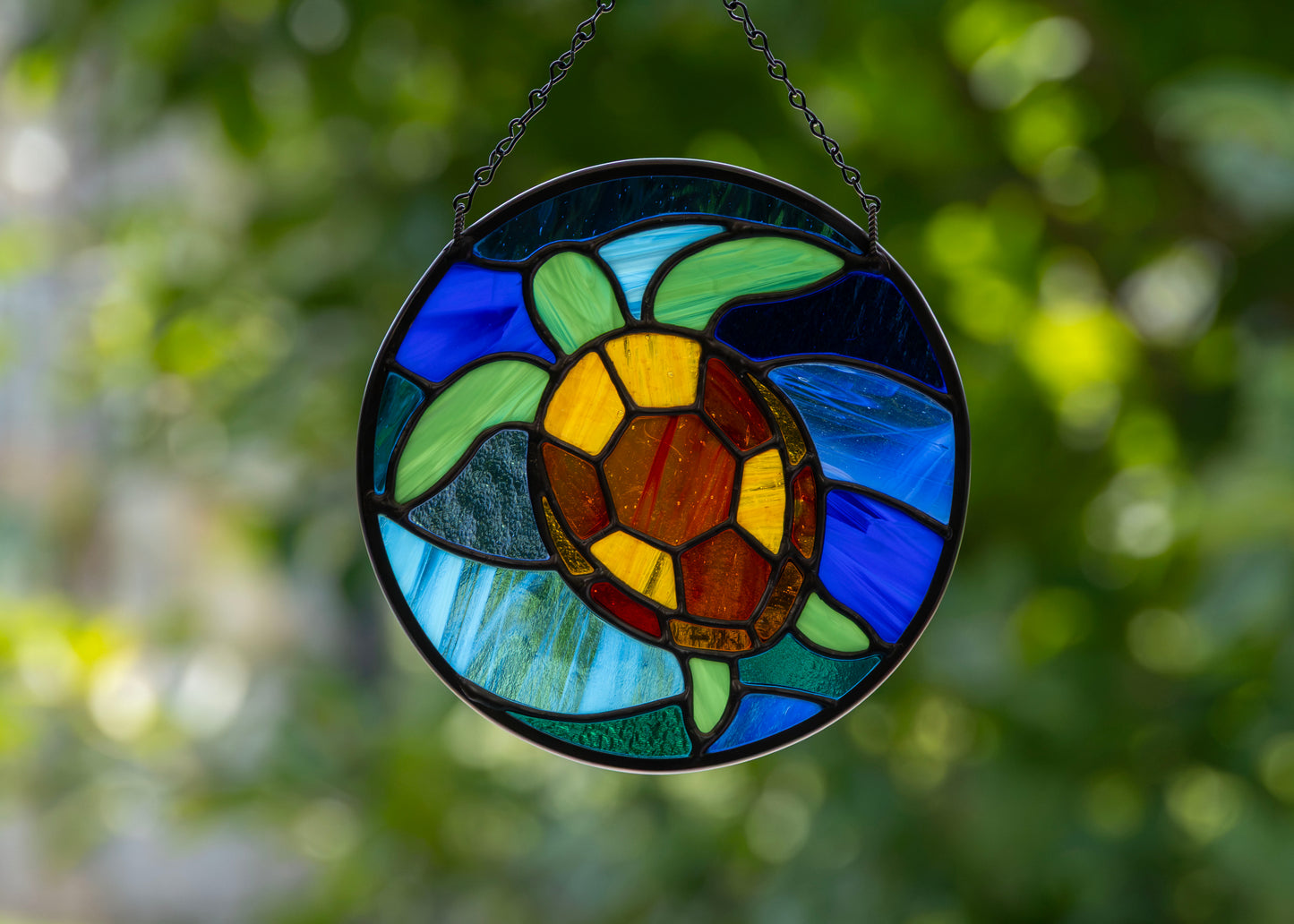 Sea Turtle • Stained Glass Pattern • Digital Download • HOBBY LICENSE