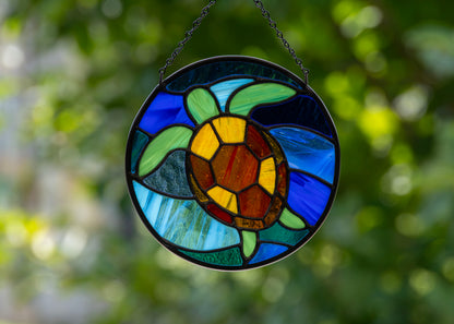 Sea Turtle • Stained Glass Pattern • Digital Download • HOBBY LICENSE