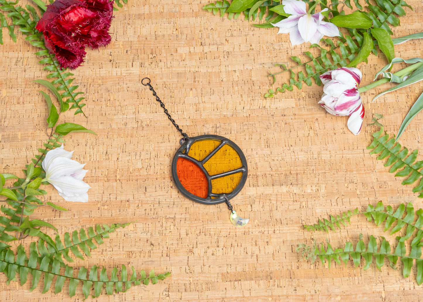 SUNBEAM SUNCATCHER "I" • Stained Glass Art • Suncatcher