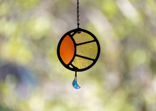 SUNBEAM SUNCATCHER "I" • Stained Glass Art • Suncatcher