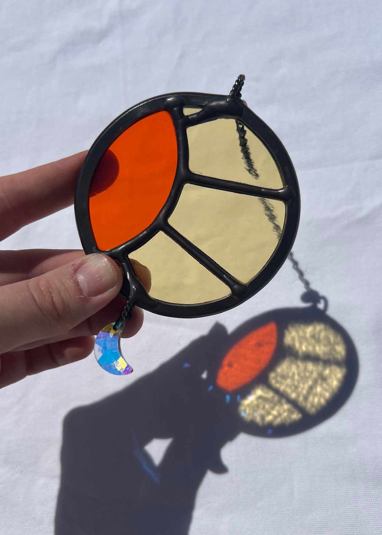 SUNBEAM SUNCATCHER "I" • Stained Glass Art • Suncatcher