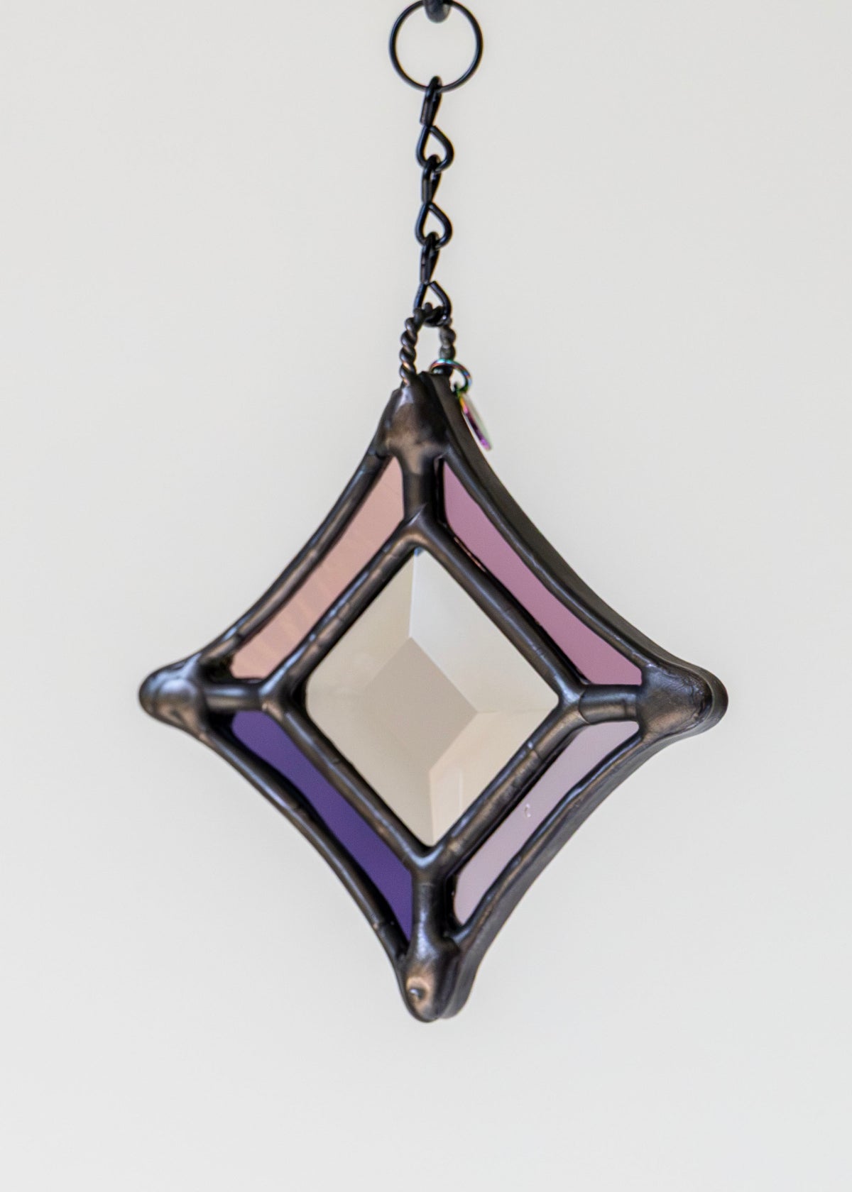 BEVEL STARS "SMOKE" • Stained Glass Art • Suncatcher