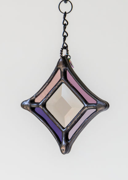 BEVEL STARS "SMOKE" • Stained Glass Art • Suncatcher