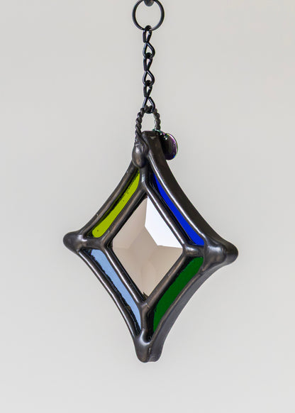 BEVEL STARS "SMOKE" • Stained Glass Art • Suncatcher