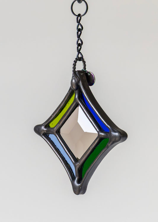 BEVEL STARS "SMOKE" • Stained Glass Art • Suncatcher