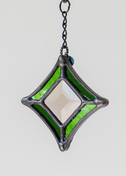BEVEL STARS "SMOKE" • Stained Glass Art • Suncatcher