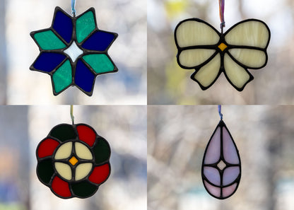 Winter Ornaments • Stained Glass Pattern • Digital Download • HOBBY LICENSE