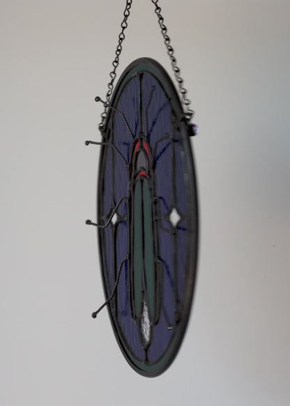LIGHTNING BUG "MIDNIGHT" • Stained Glass Art • Window Hanging