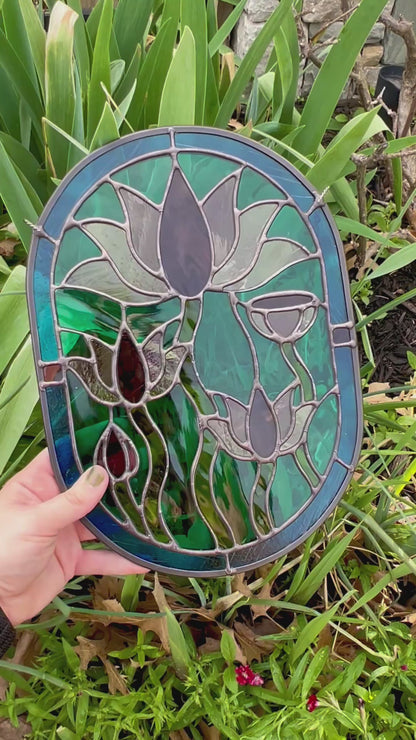 Nouveau Lotus • Stained Glass Pattern • Digital Download • HOBBY LICENSE