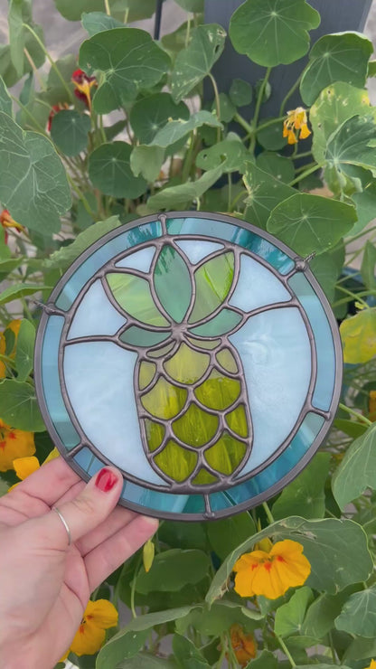 Pineapple Circle • Stained Glass Pattern • Digital Download • HOBBY LICENSE