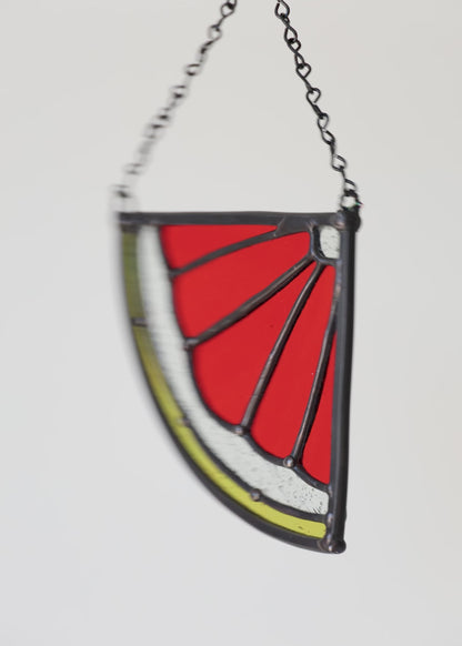 CITRUS WEDGE "POMELO" • Stained Glass Art • Suncatcher